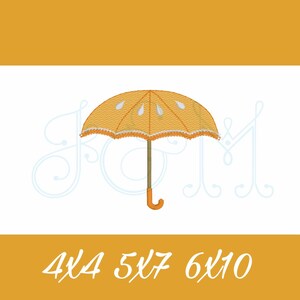 Citrus Umbrella Lemon Lime Orange Fruit Sketch Fill Bean Stitch Outline Summer Vintage Style Machine Embroidery Design