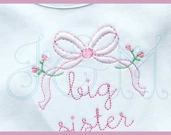 Stunning Heirloom Shadow Work Machine Embroidery Design Bow and Bullion Rose Monogram Floral Frame