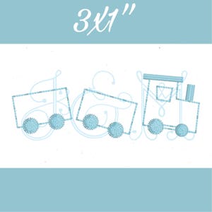 Little Train Vintage Stitch Colonial Knot Machine Embroidery Design