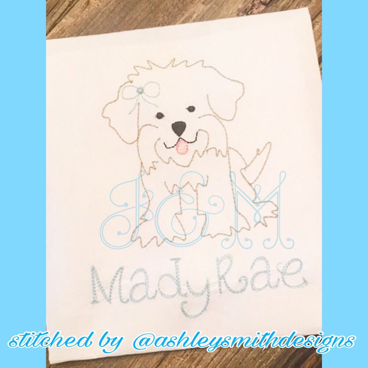 Embroidery 4 sizes Maltese machine embroidery design Sewing