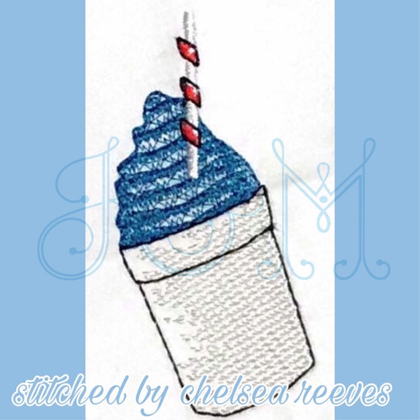 New Orleans Style Snow Ball Snow Cone Motif Design Vintage Style Machine Embroidery Design