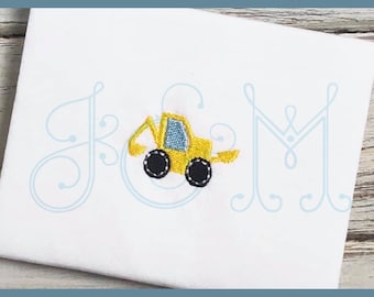 Construction Digger Mini Fill Motif Vintage Style Machine Embroidery Design