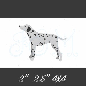 Dottie Dalmation Mini und 4 x 4 füllen Stich Vintage-Stil Maschine Stickerei-Design