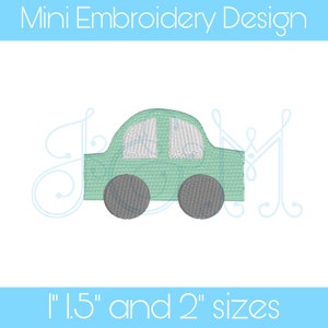 Simple Tiny Car Mini Fill Vintage Style Machine Embroidery Design