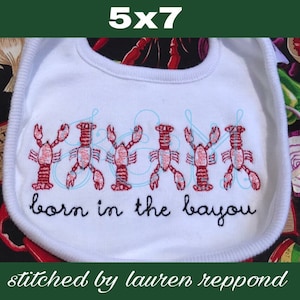 Crawfish Lobster Sketch Embroidery Design - TEXT NOT INCLUDED