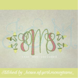 Mini Tulip Duo Satin Stitch Accent Heirloom Vintage Style Machine Embroidery Design