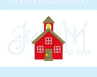 Sweet Vintage School House Mini Fill Motif Vintage Style Machine Embroidery Design