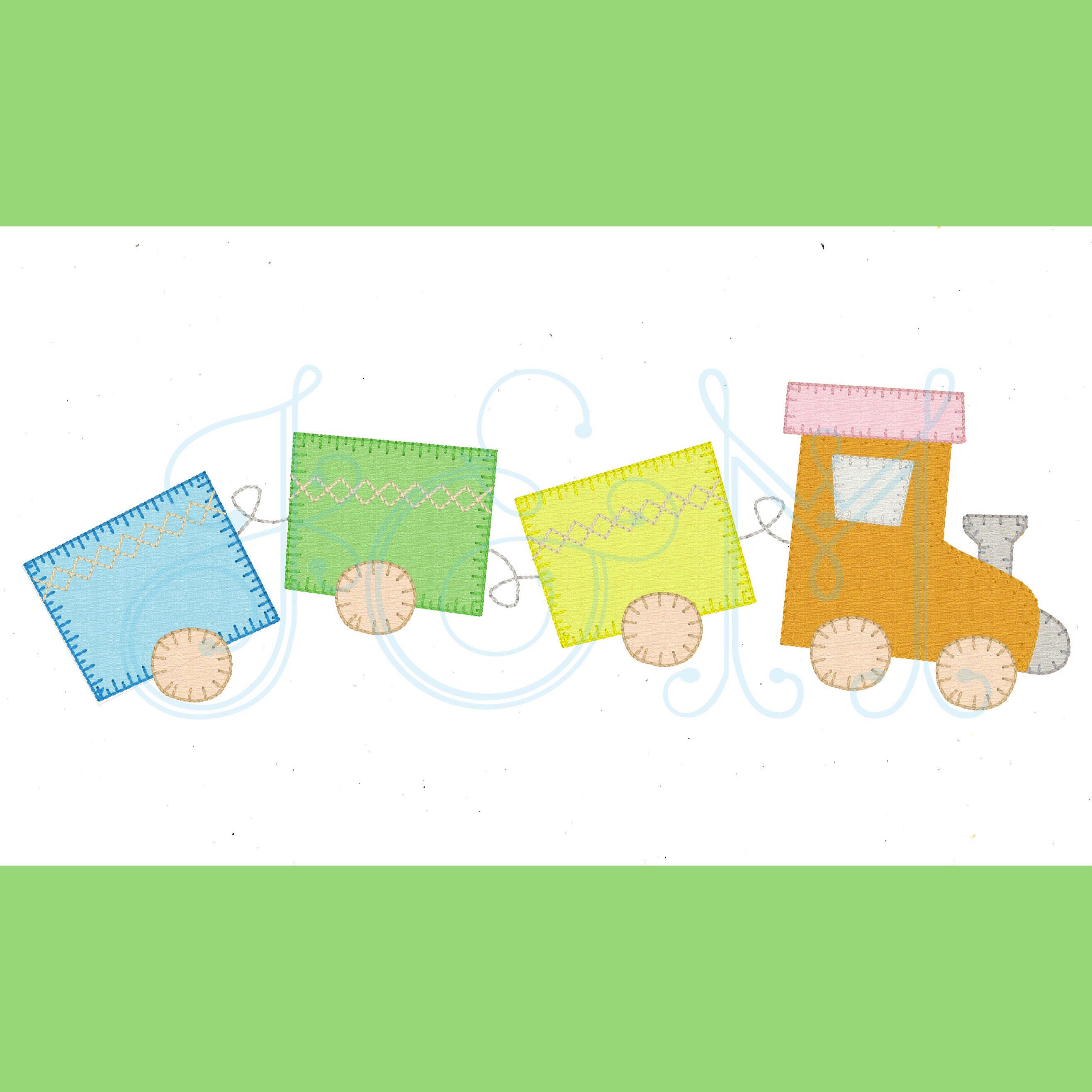 Machine Applique Train Train Applique Machine Embroidery Design, Vintage Style (digital ...