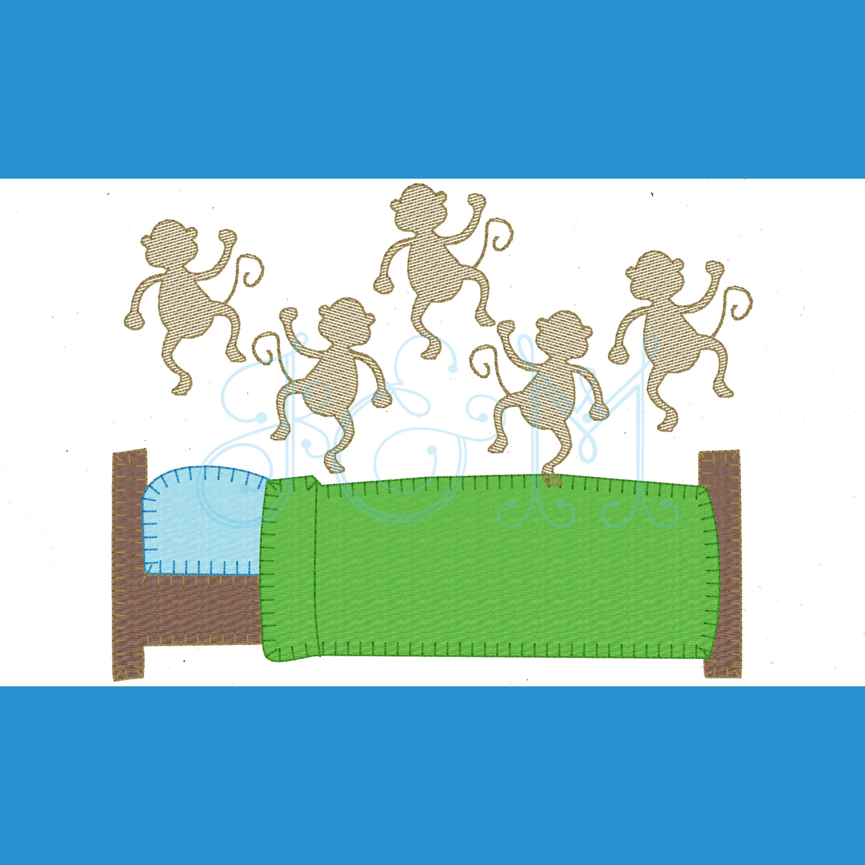 monkeys jumping on the bed toy