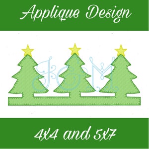 Christmas Tree Paper Chain Blanket Stitch VIntage Style Applique Machine Embroidery Design 4x4 and 5x7