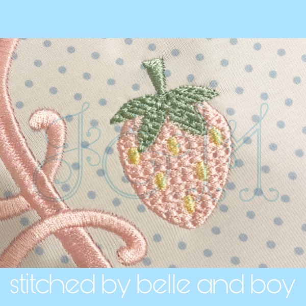 Simple Strawberry Mini Fill Motif Vintage Style Machine Embroidery Design