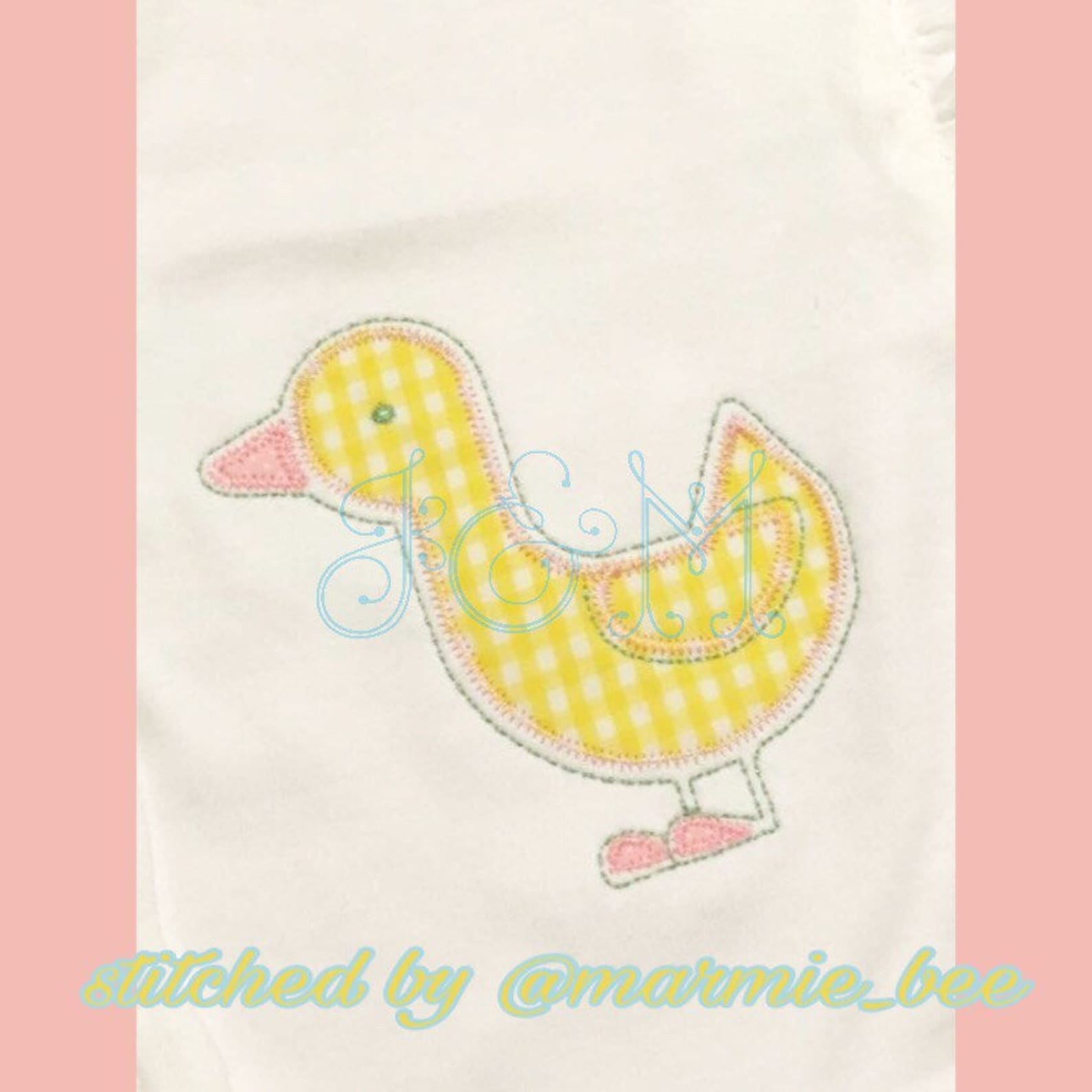 Little Duckling Applique Embroidery Design Etsy