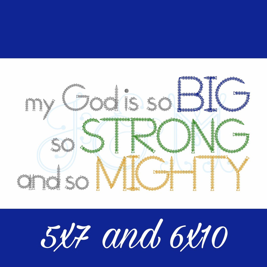 My God is so Big so Strong and so Mighty Christian Song Quote Etsy Ireland