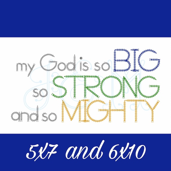 My god is so big so strong and so mighty christian song quote etsy