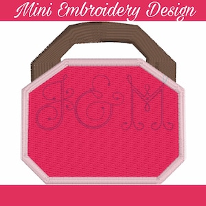 Bermuda Bag Vintage Purse Mini Fill Stitch Monogram Motif Vintage Style Machine Embroidery Design