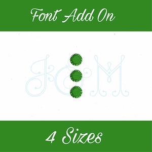 [GRAVER]★DOT SMILE EMBROIDERY SHORT PADDING Three Dot Bracket Pearl Monogram Font Add on Satin Stitch