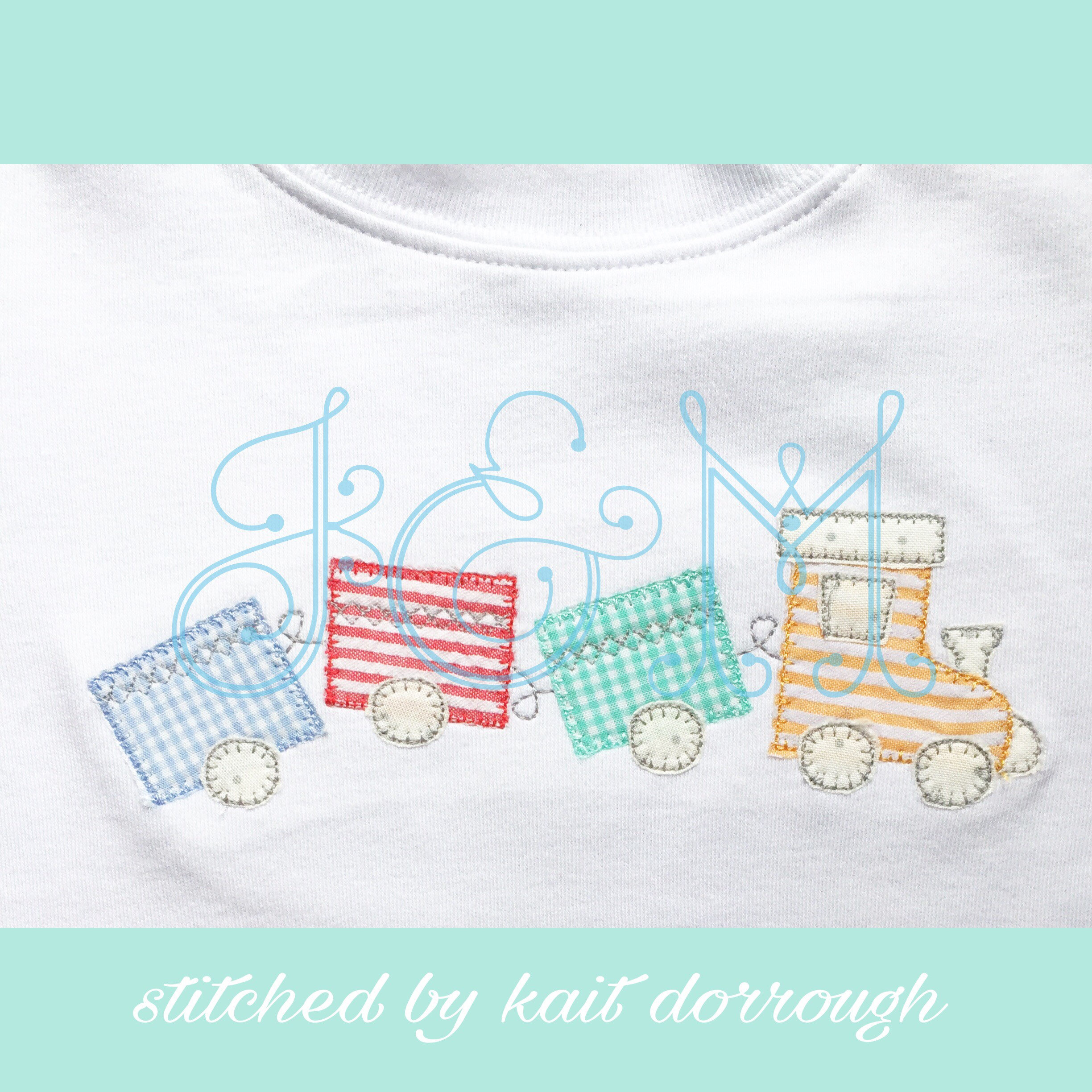 Machine Applique Train Train Applique Machine Embroidery Design, Vintage Style (digital ...