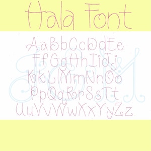 Hala Font Bean Stitch Vintage Stitch Quick Stitch Embroidery Alphabet Vintage Style Machine Embroidery Design