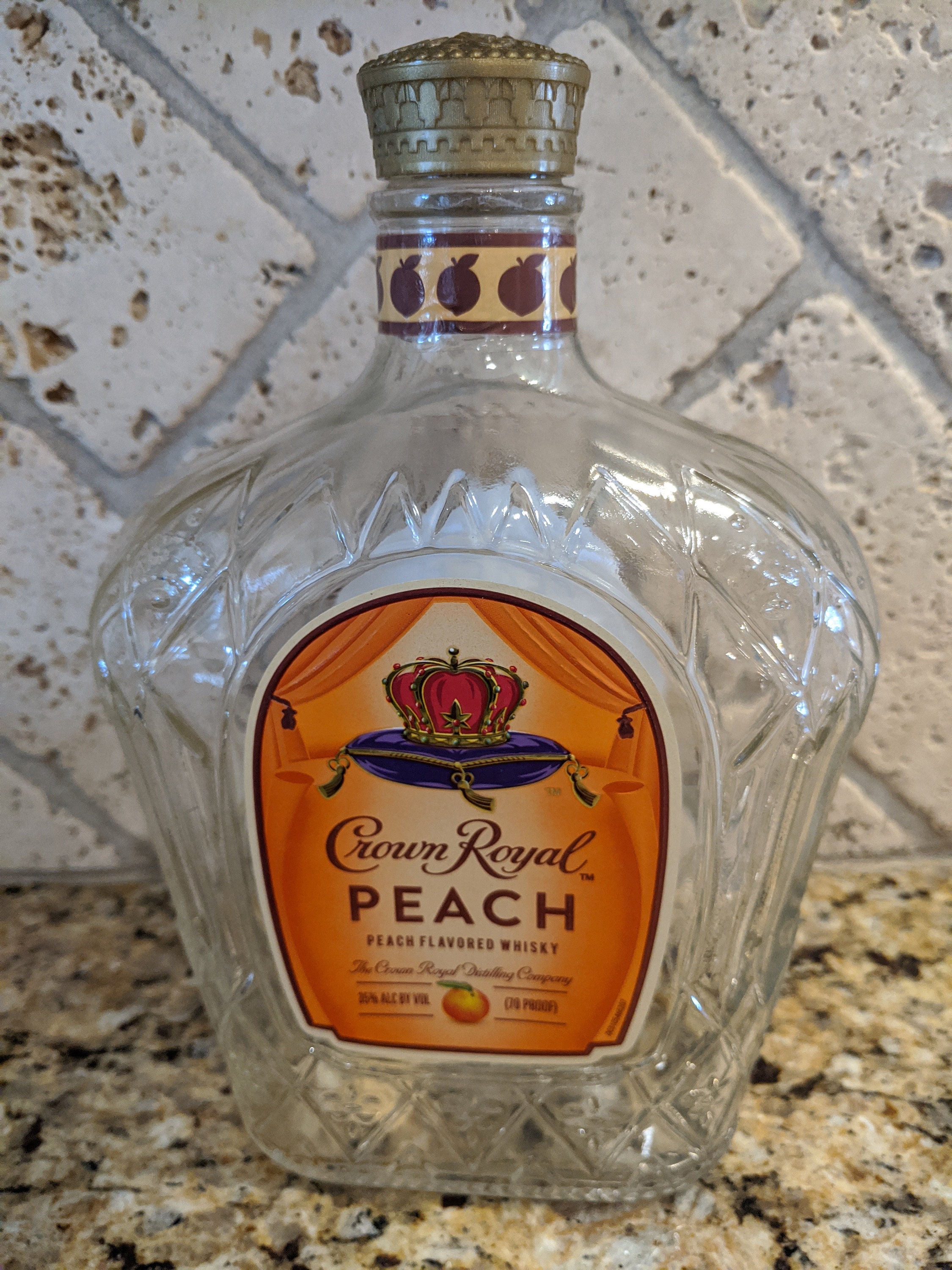 Peach Crown Royal 750ml. Clean Empty Etsy