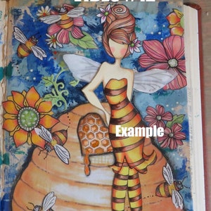 Foglio di travestimento per bambole di carta Julie Nutting BEE Theme - File di download immediato
