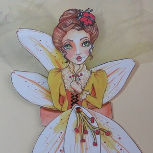 Pappersdocka Blommande Blomkruka Kit - Lily Lovelace - Digital Fil Direkt Nedladdning