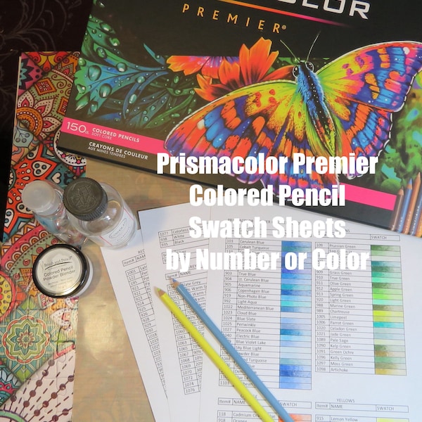 Musterblatt für Prismacolor Premier Buntstifte - Sofortiger Download