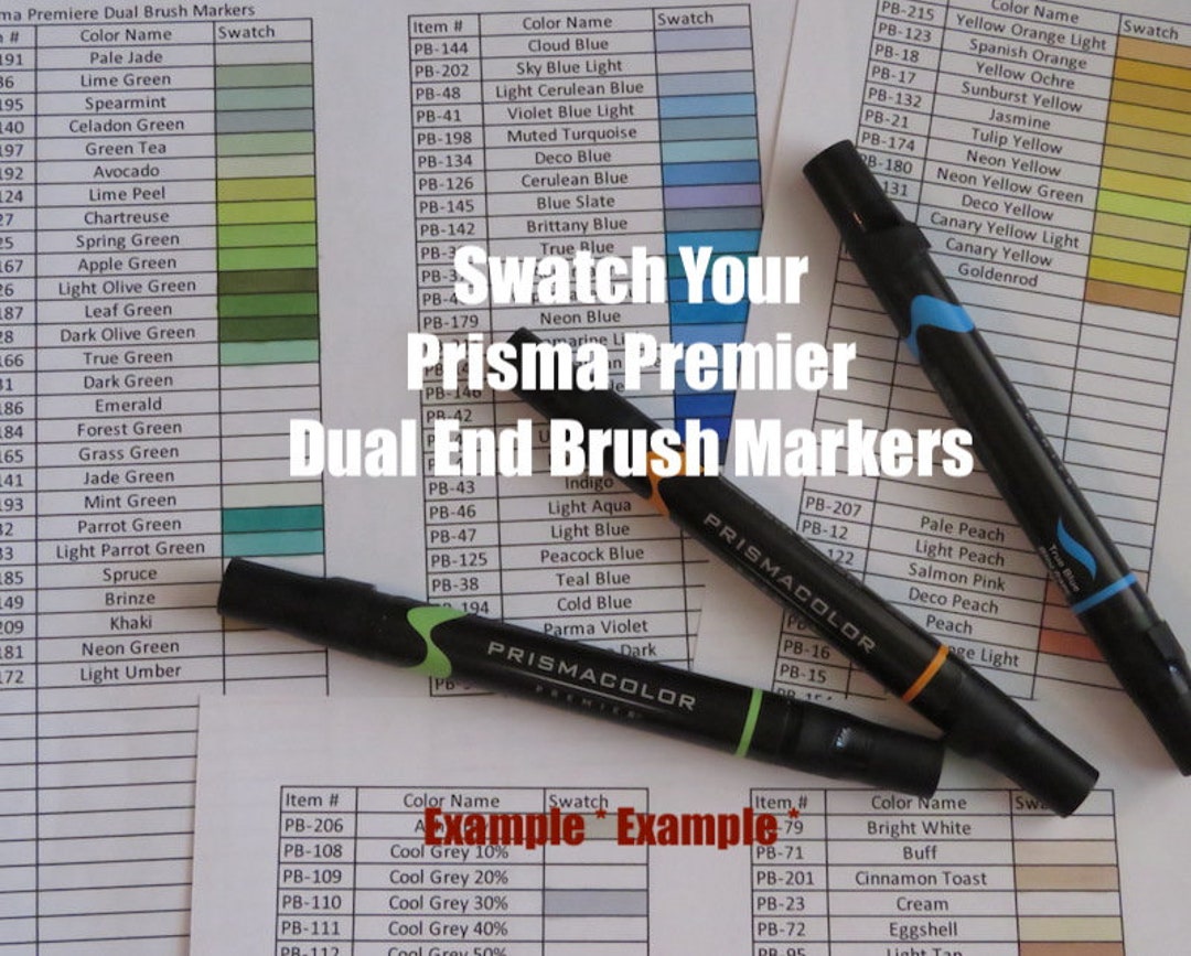 Prismacolor Premiere Dual Brush Markers - B&W Instant Digital Download ...