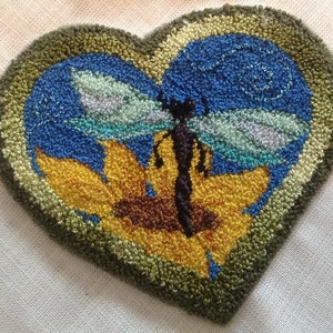 Punch Needle Pattern Dragonfly Essential Oil Sachet