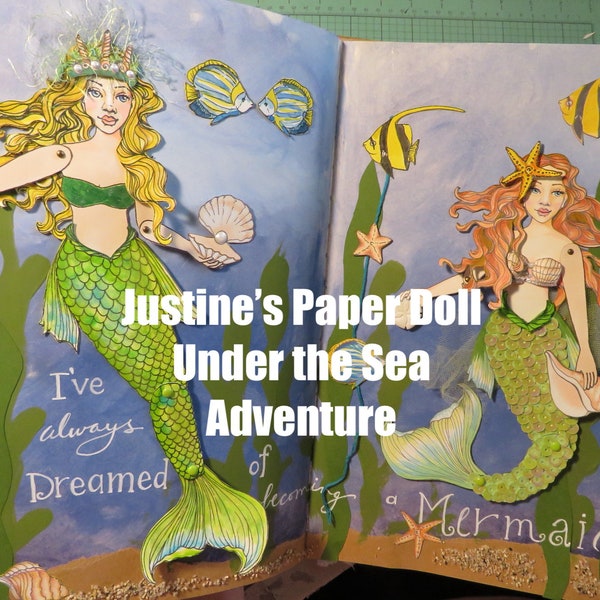 PAPER DOLL Justine's Paper Doll Under the Sea Adventure Collection