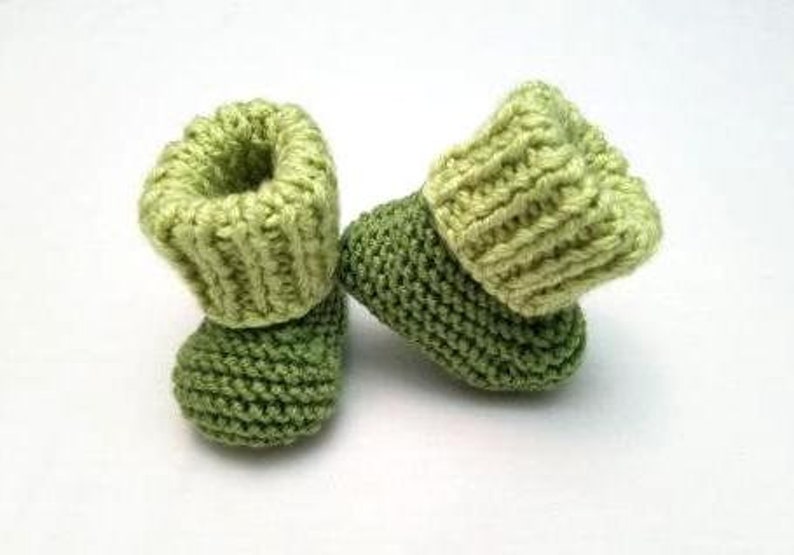 green baby booties