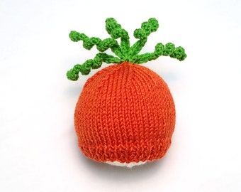 Carrot Baby Hat - Carrot Toddler Hat - Carrot Childrens Hat - Halloween Baby Hat - Easter Baby Hat - Veggie Baby Hat