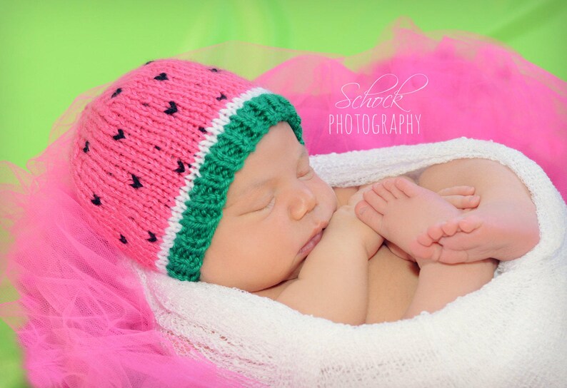 Watermelon Hat Watermelon Baby Hat Watermelon Baby Beanie Etsy