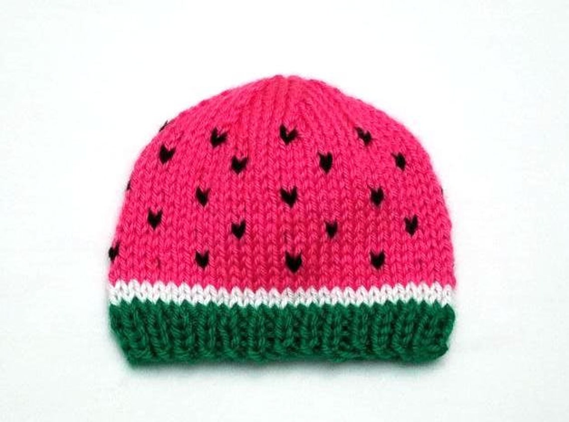 Watermelon Hat Watermelon Baby Hat Watermelon Baby Beanie Etsy