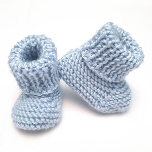 blue baby booties
