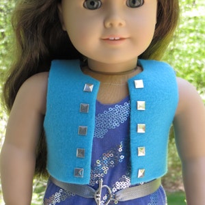 Easy Vest pdf pattern for 18 inch AG dolls, no-sew pattern, A Doll For All Seasons image 5