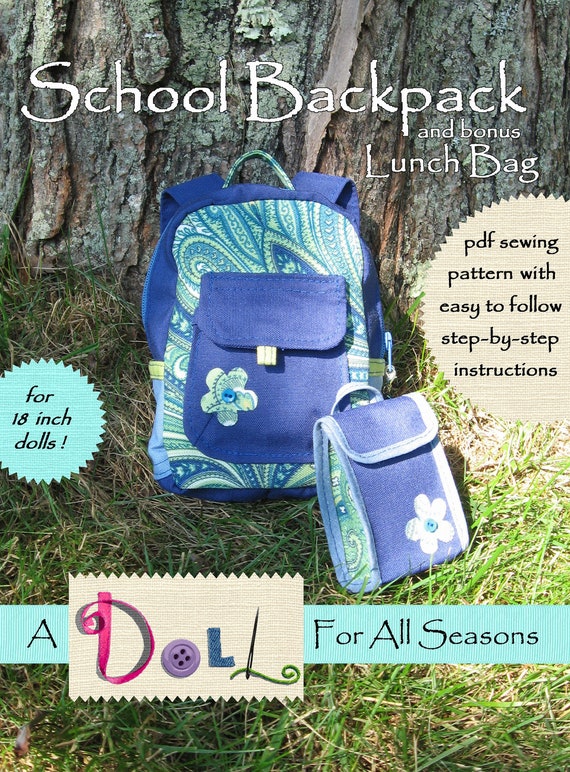 doll backpack template