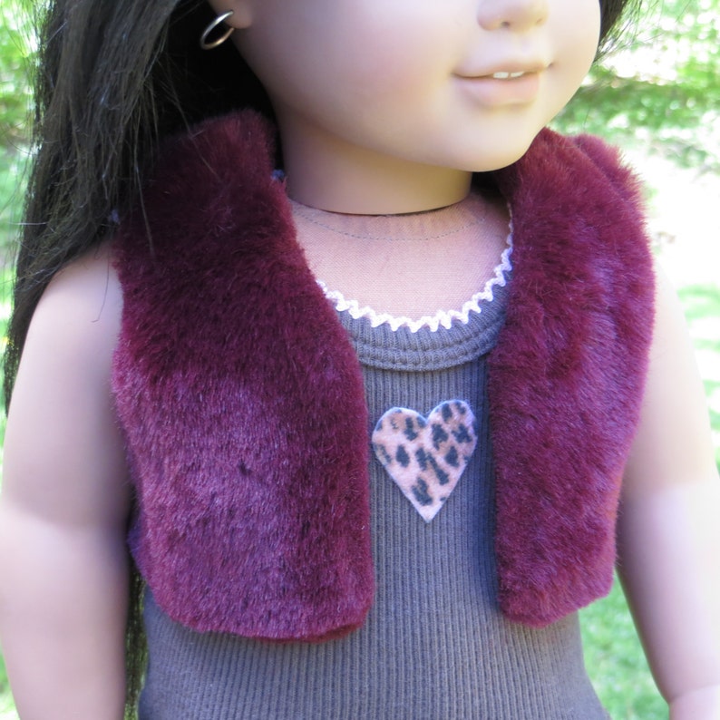 Easy Vest pdf pattern for 18 inch AG dolls, no-sew pattern, A Doll For All Seasons image 4