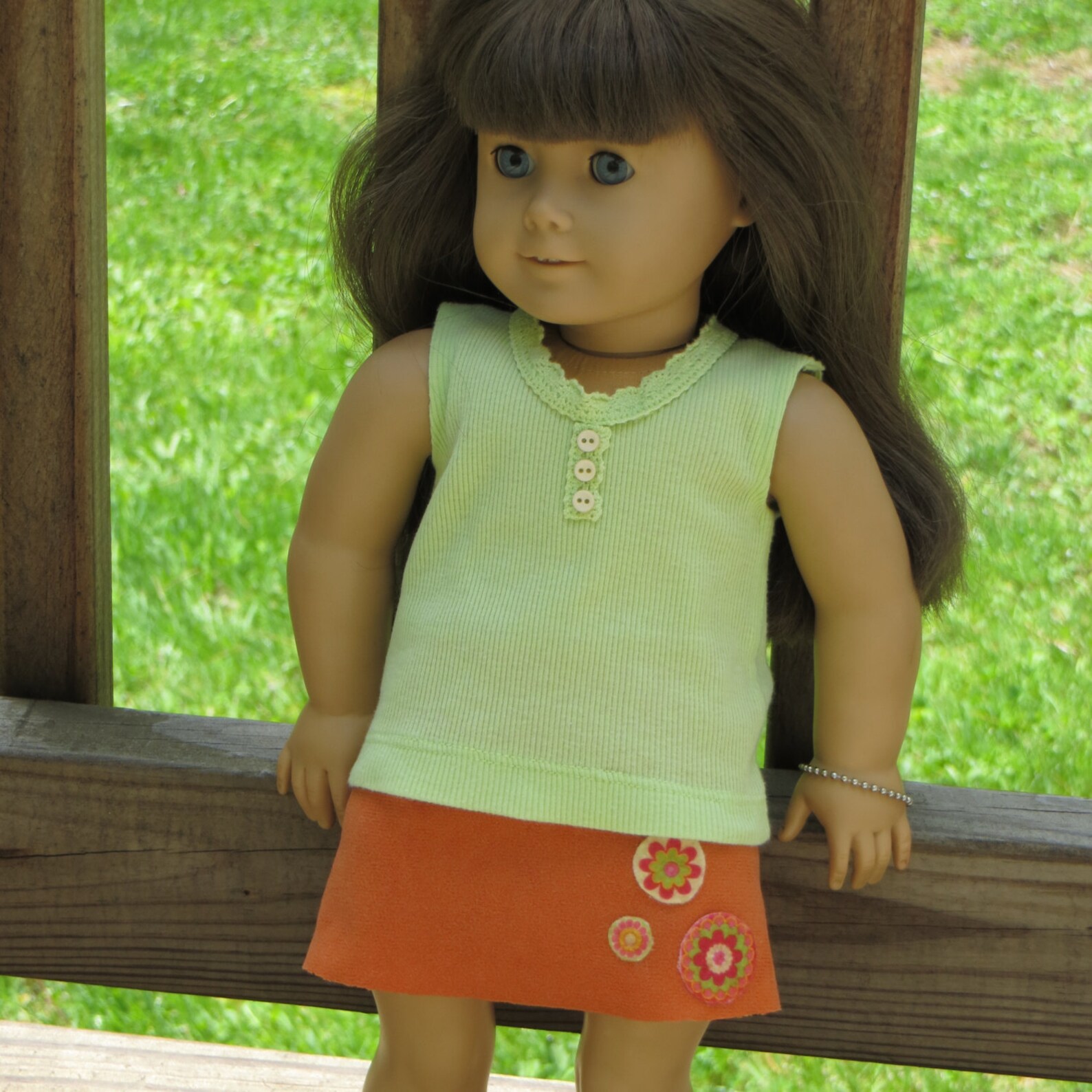 Easy Tank Top pdf pattern for 18 inch AG dolls no-sew | Etsy