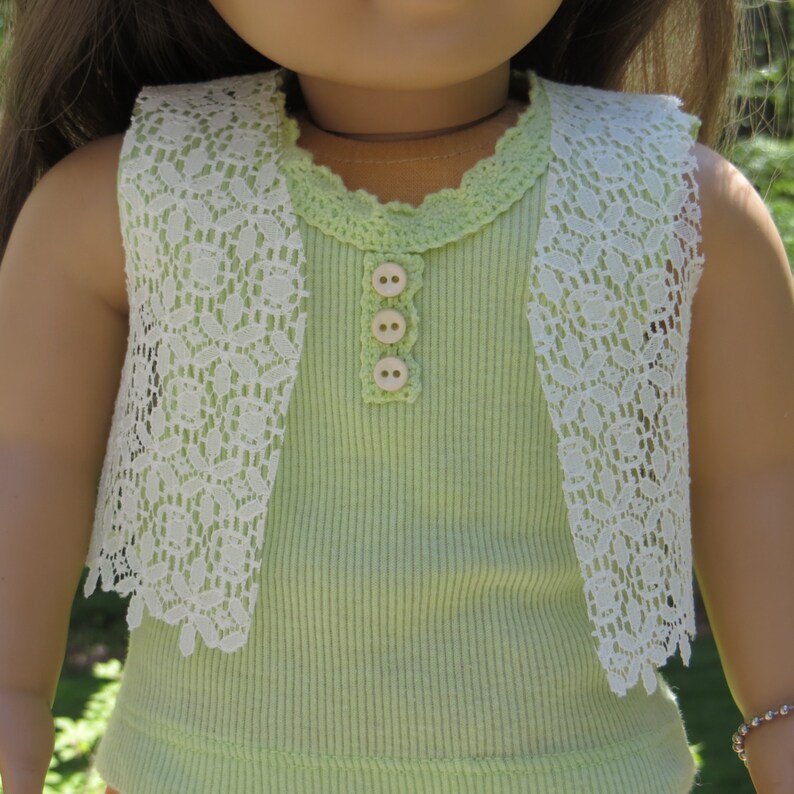 Easy Vest pdf pattern for 18 inch AG dolls, no-sew pattern, A Doll For All Seasons image 3