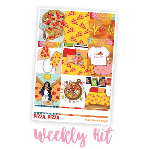 Pizza, Pizza Weekly Sticker Kit