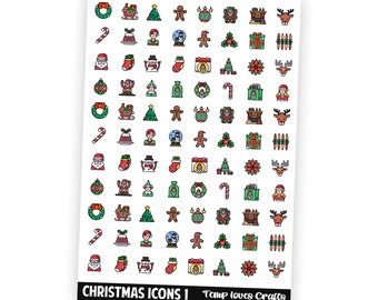 Christmas 1 Icon Doodle Stickers