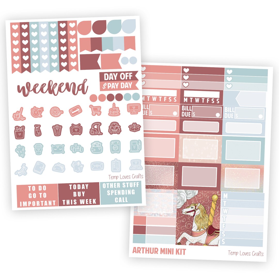 Arthur 2 Sheet Mini Sticker Kit - Etsy