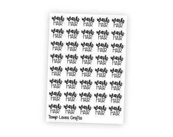 Wash Hair Script Stickers