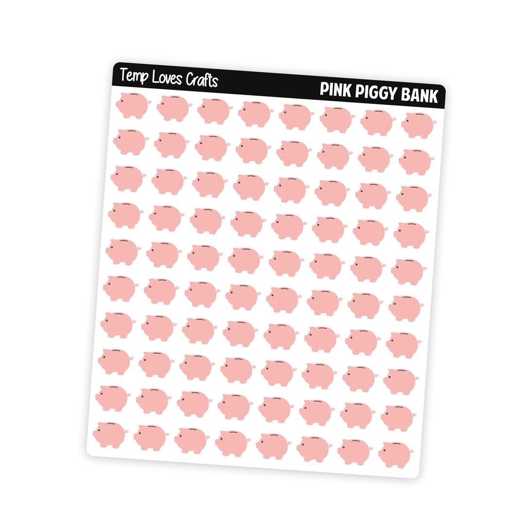 Piggy Bank Stickers Etsy