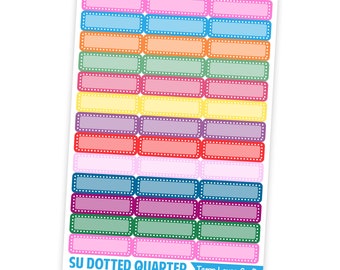 Summer Dotted Quarter Box Stickers