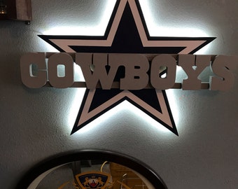 Dallas Cowboys 3d Wooden Logo Etsy