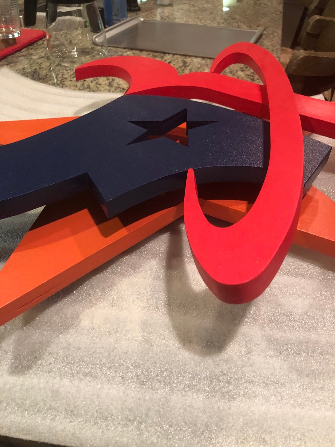 Texans Rockets Astros 3D Logo - Etsy