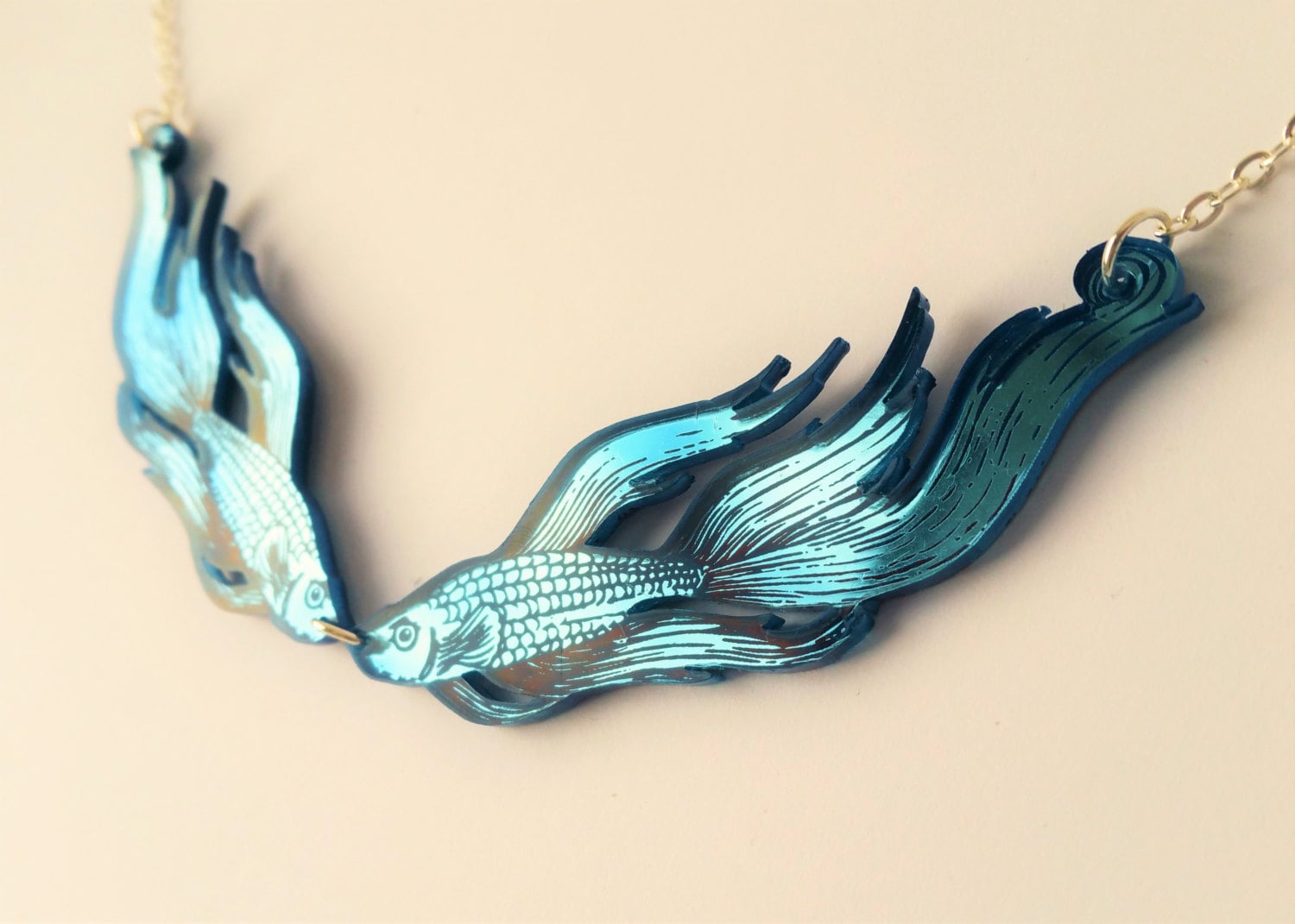 Buy Siamese Fighting Fish Necklace. Online in India 