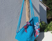 flowered crochetted bag
