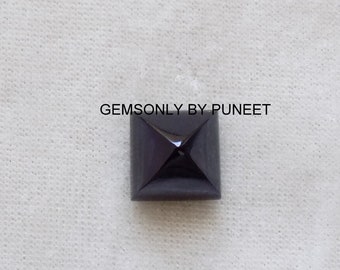 5PC 12mm NATURAL BLACK ONYX pyramid square smooth polish good looking black onyx pyramid  12mm triangular onyx pyramid shiny cut magical